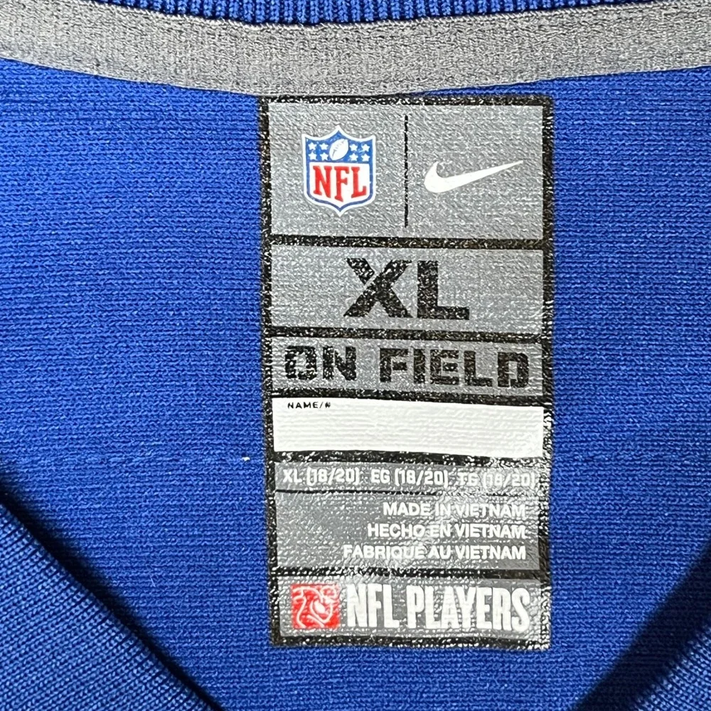 New York NY Giants Nike Football Jersey Youth XL Blue Odell Beckham Jr On Field